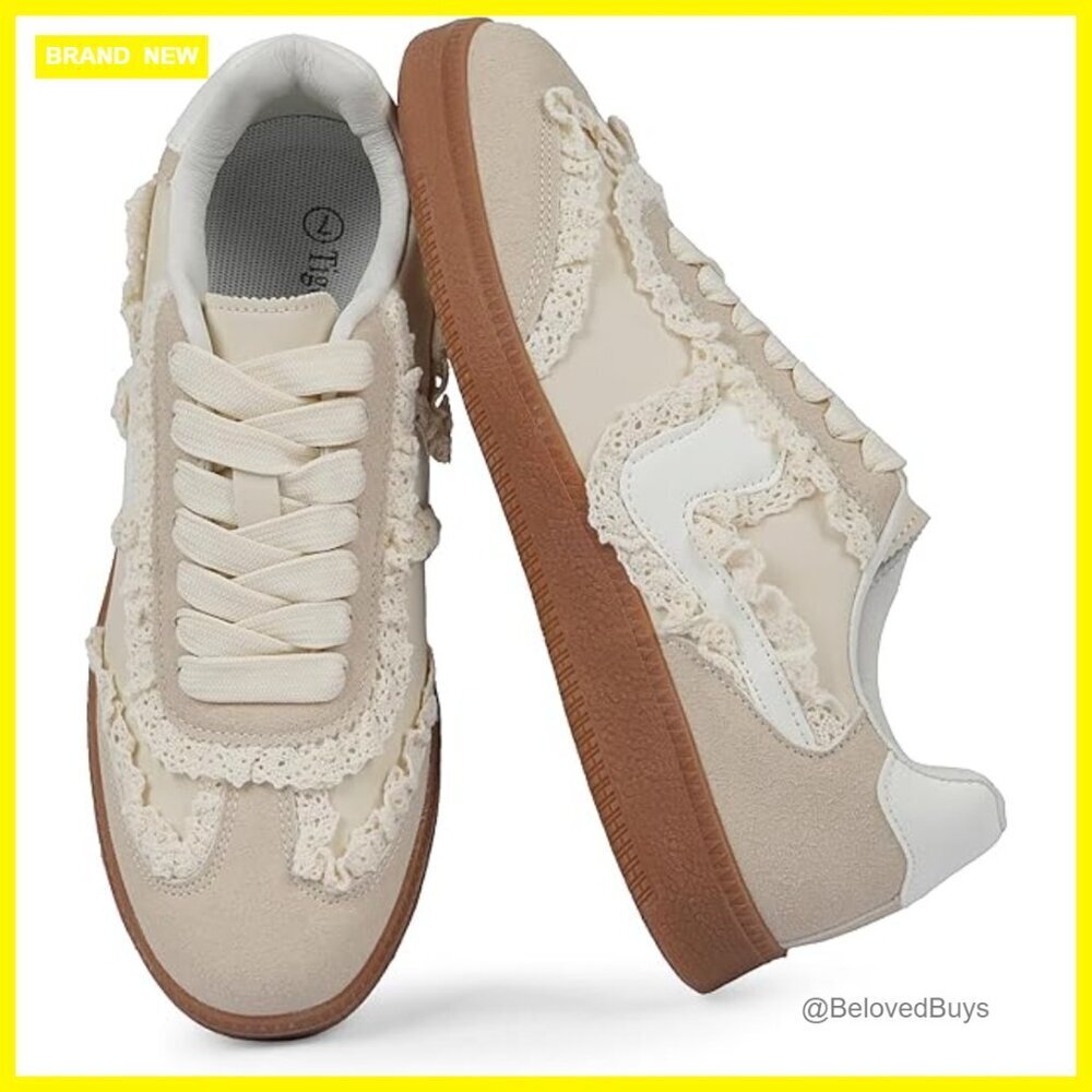 Women's Fashion Sneakers Lace Up Retro Style Comfortable Daily Wear